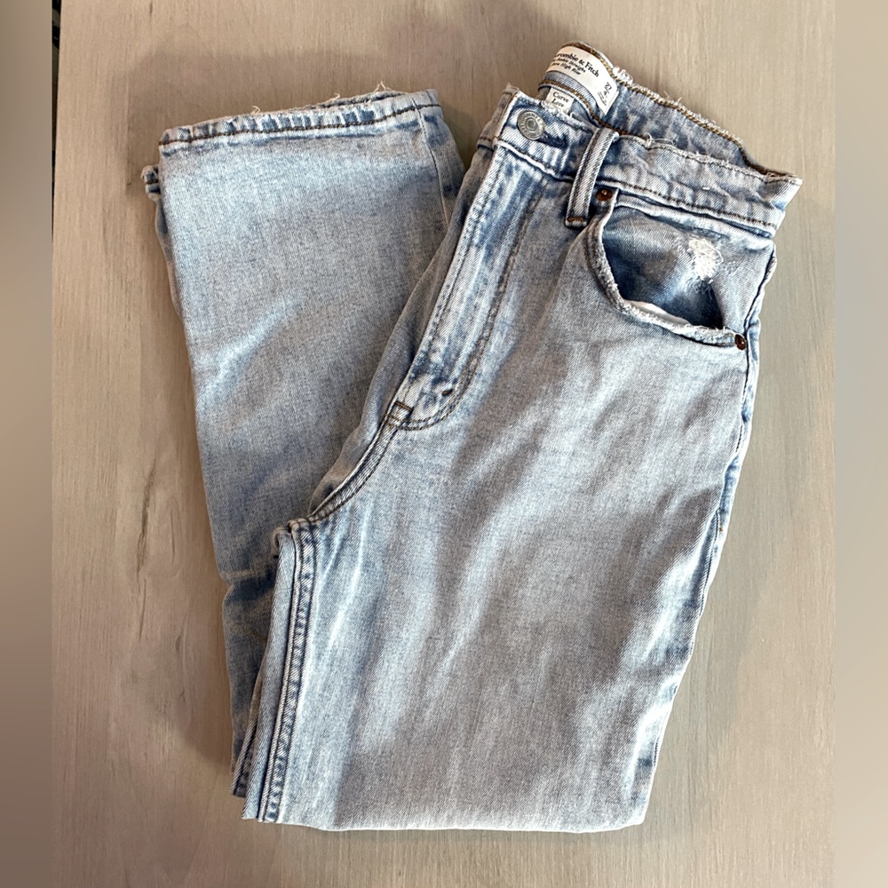 Abercrombie & Fitch, curve love, the ankle straight ultra high rise, short
